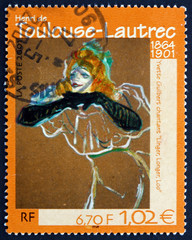 Postage stamp France 2001 Yvette Guilbert Singing Linger, Longer
