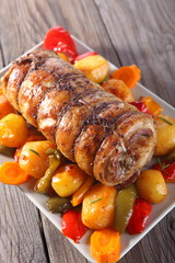 rolled pork with vegetables 