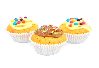 Three cupcakes