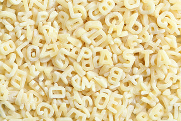 Pasta in letter form - macro and manual focus