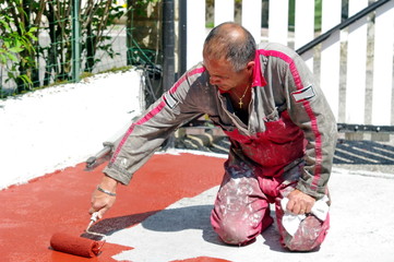 peinture au sol de parking
