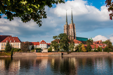 Obraz premium Beautiful sunny day in Wroclaw