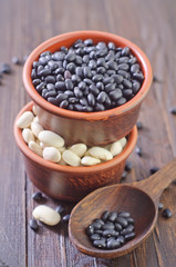 white and black beans