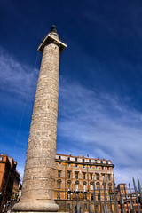 Emperor Trajan column in Rome Italy
