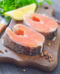 raw salmon