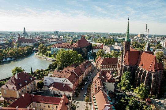 Fototapeta Colorful fall in Wroclaw