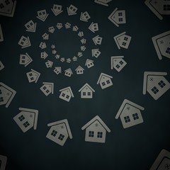 Illustration of a stylish house label  on vintage background