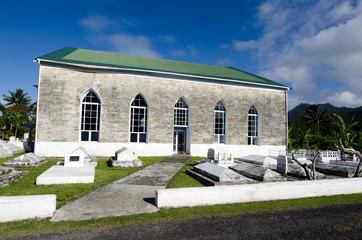 Titikaveka Church in Rarotonga Cook Islands.