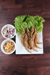Fried fish garlic Thai food