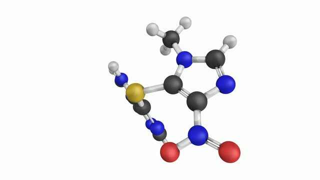 Azathioprine immunosuppressive drug, chemical structure