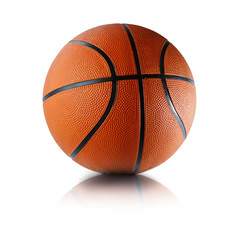 Fototapeta premium One basketball on plain background