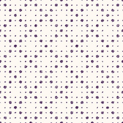 Seamless retro hand-drawn polka dot pattern.