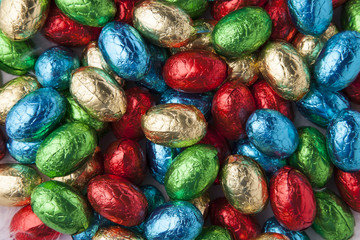 colorful chocolate eggs