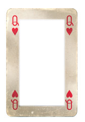 paper frame from queen of hearts playing card - 57552528