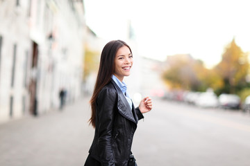 Urban modern woman outdoor in street