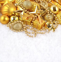 Golden Christmas decorations