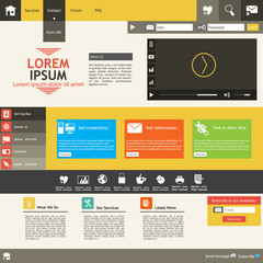 Professional Flat Web Design Template