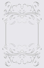 Paper frame in cut of paper style