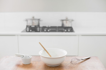 Fototapeta na wymiar Baking utensils on table