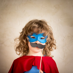 Superhero hipster kid