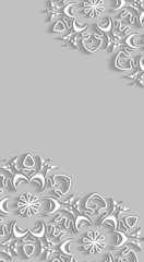 Christmas card/background with paper snowflakes