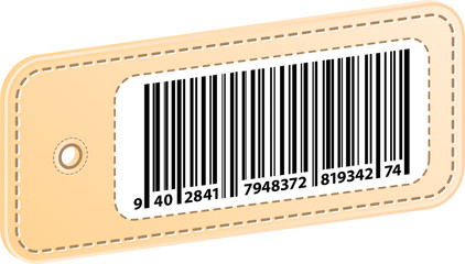 3D Price Tag With Bar Code Label