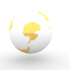 Golden earth ball