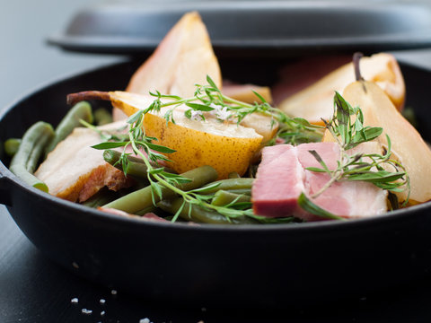 Gr&ouml;&ouml;ner Hein, Birne, Bohne, Speck