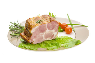 Bacon with vegetables