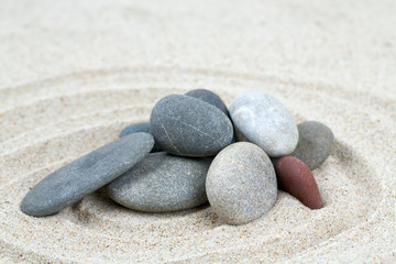 Fototapeta na wymiar pebbles on sea sand