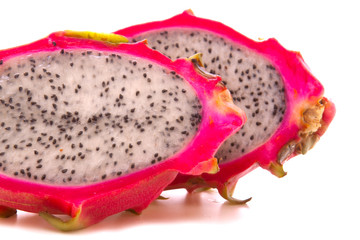 Fresh pitahaya isolated on a white background. 