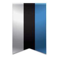 Ribbon banner - estonian flag
