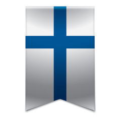 Obraz premium Ribbon banner - finnish flag