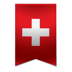 Ribbon banner - swiss flag