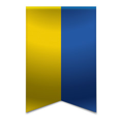 Ribbon banner - ukrainian flag