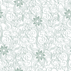 vector seamless abstract flowers background