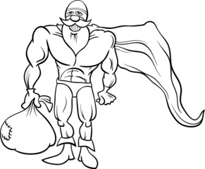 super hero santa coloring page