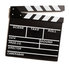 Obraz premium clapper board on white background