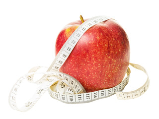 apple with centimeter