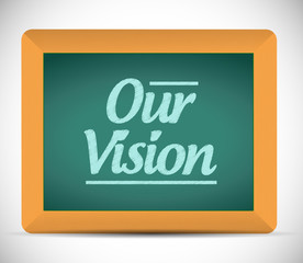 our vision message illustration design graphic.
