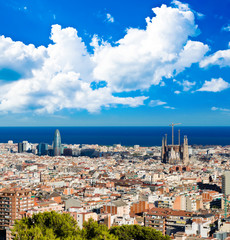Paysage urbain de Barcelone. Espagne.