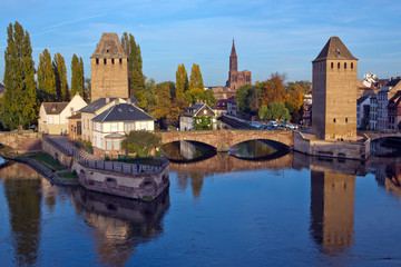 Fototapeta na wymiar Strasburg, Francja Ten, Elsass, Kanał, Petite France,