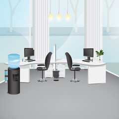 Modern Office - Vector Illustration, Graphic Design