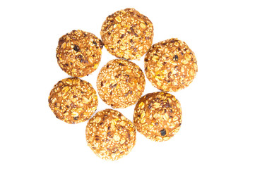 Cookies on white background