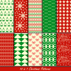 Christmas patterns collection set