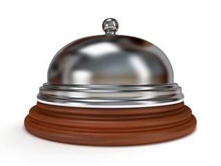 Hotel reception bell. 3d render.