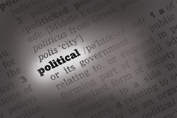 Fototapeta premium Political Dictionary Definition
