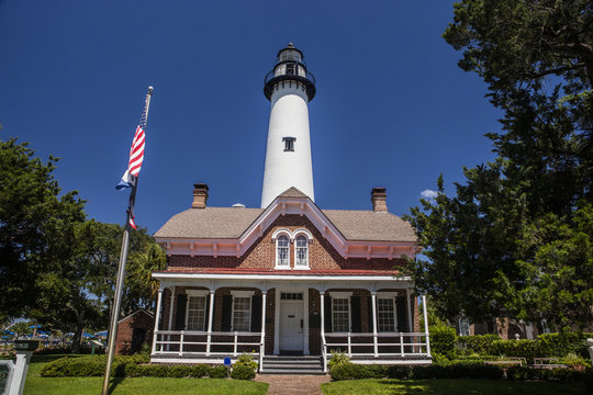 Historic St. Simon Light House in Georgia