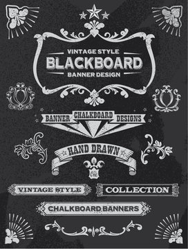 Vintage Chalkboard Design Elements