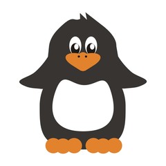 nice penguin on white background